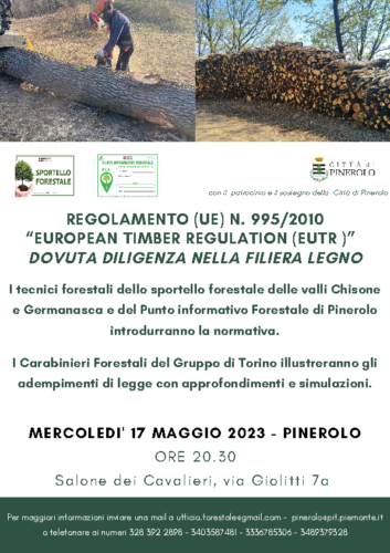 REGOLAMENTO (UE) N. 995/2010 “EUROPEAN TIMBER REGULATION (EUTR )” DOVUTA DILIGENZA NELLA FILIERA LEGNO